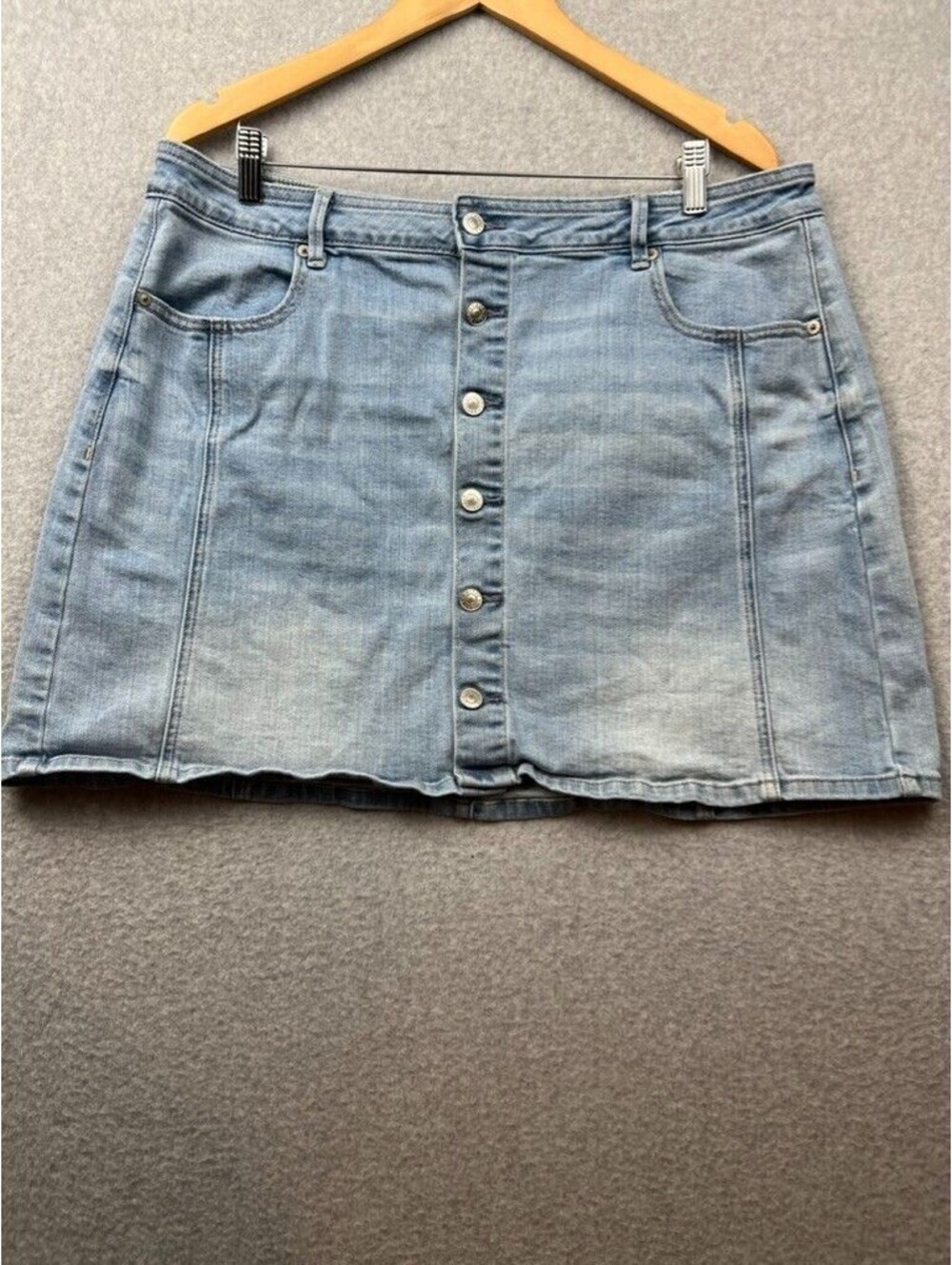 90s Y2k American Eagle Mini Denim Jeans Skirt Womens Plus Size 18 L Schoolgirl
